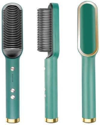 HQT-909B Hair Straightener Comb Brush Hair Straightening Iron Built with Fast Heating & 5 Temp Settings & Anti-Scald Perfect for Home Hair Styler (Assorted Color 15)