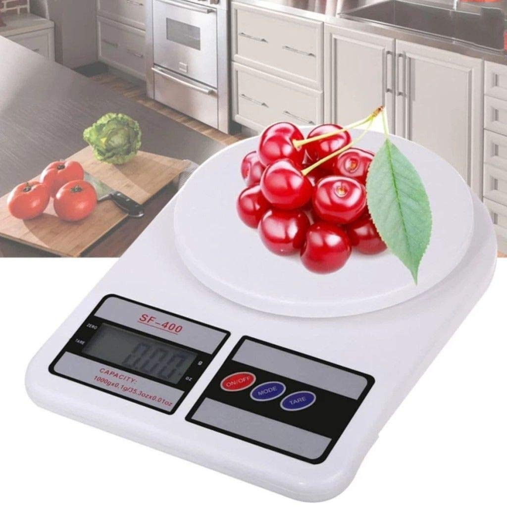 Valma Electronic Kitchen Digital Weighing Scale Weight Machine (10 Kg - With Back Light) Sf-400 Pack Of 1, White - Image 2